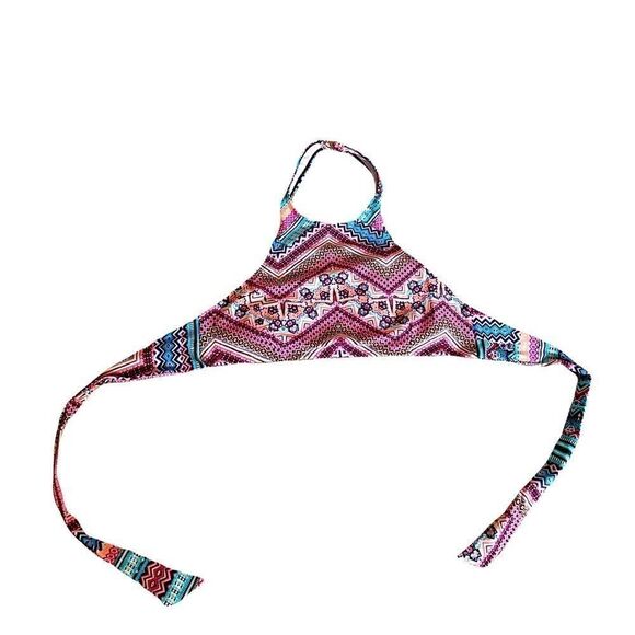 EXPRESS Swim High Neck Halter Bikini Top Large - Picture 1 of 4